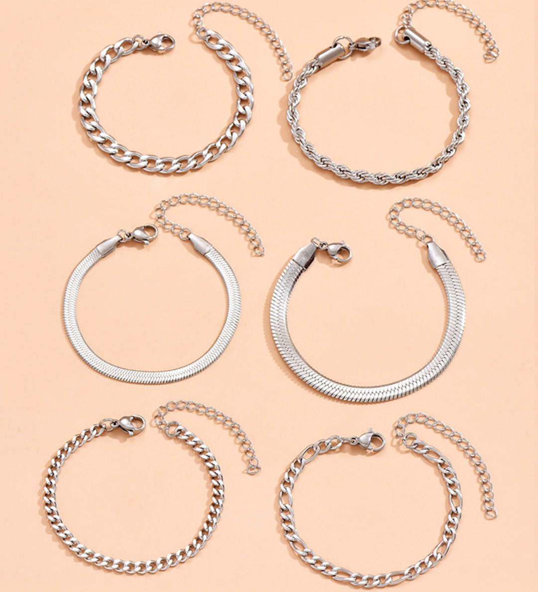 Set van 6 Cubaanse Kettingarmbanden