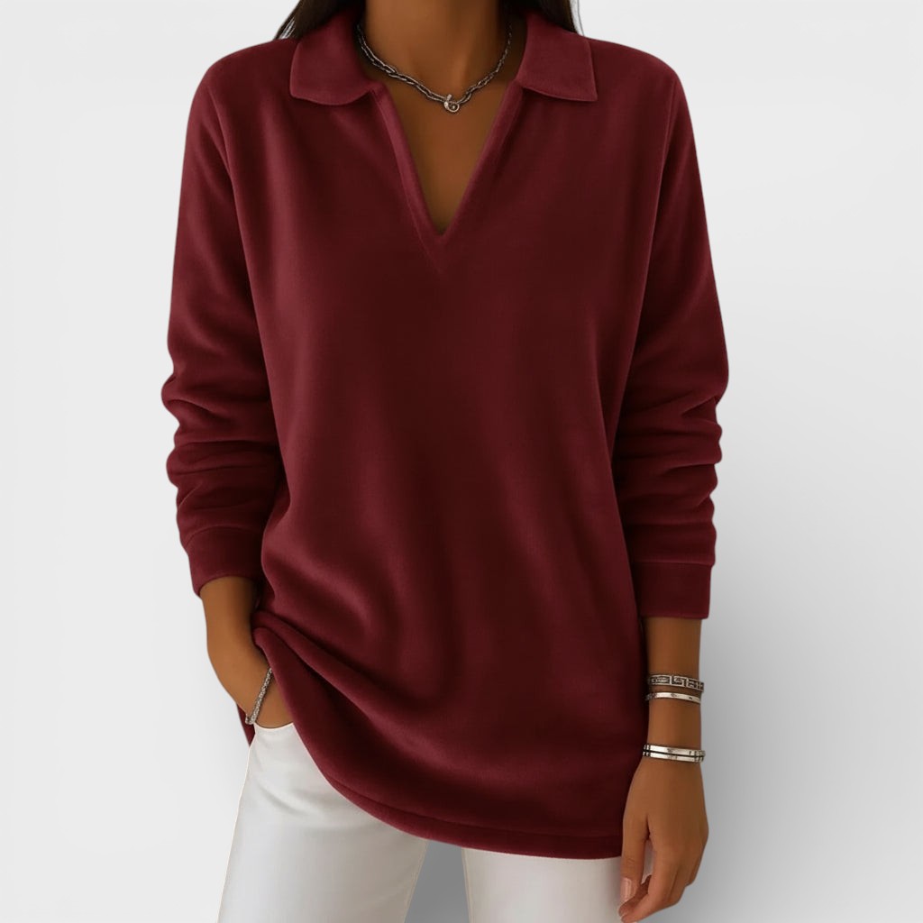 Amelia™ | Zachte Jersey met V-hals