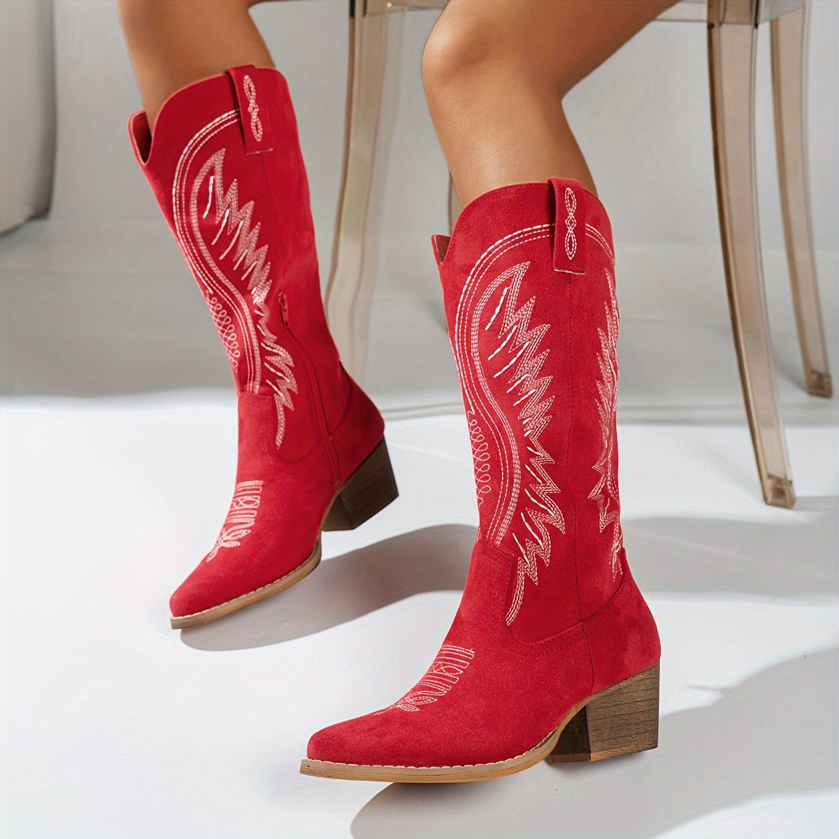 Valentina | Cowboylaarzen met Stabiele en Comfortabele Blokhak