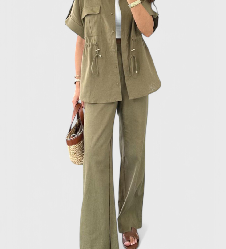 Lani Relaxed Twee-delige Shirt en Broek Set