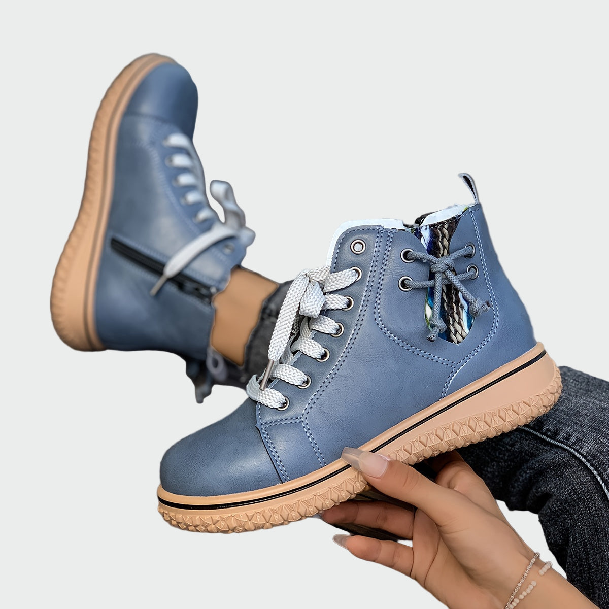 Inés | Moderne Leren Orthopedische Boots met Lage Schacht