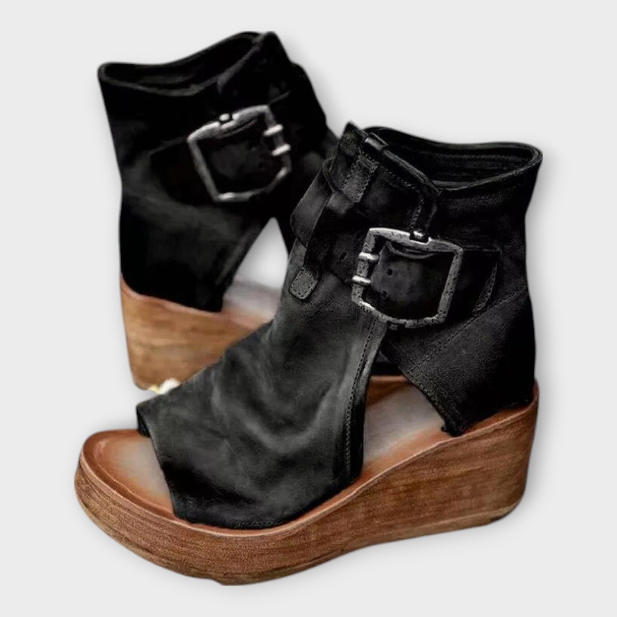 Open-Toe Platform Sandalen met Bandje