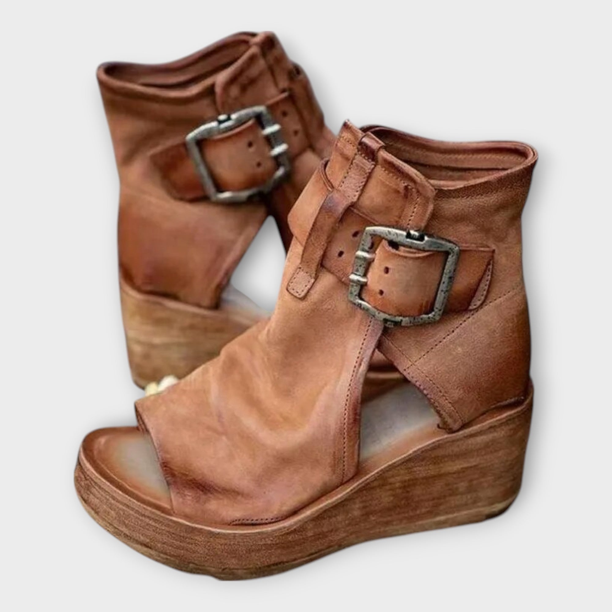 Open-Toe Platform Sandalen met Bandje