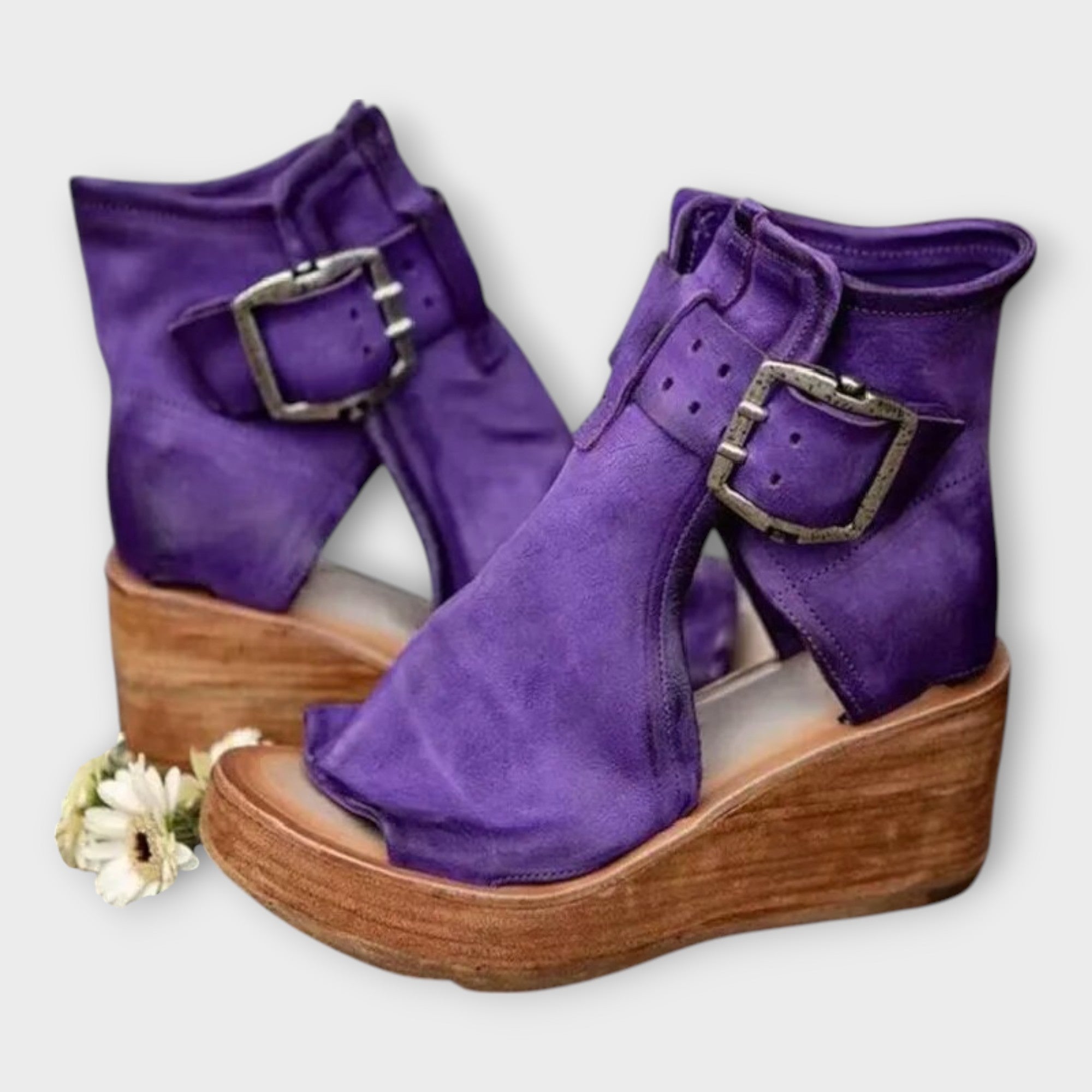 Open-Toe Platform Sandalen met Bandje