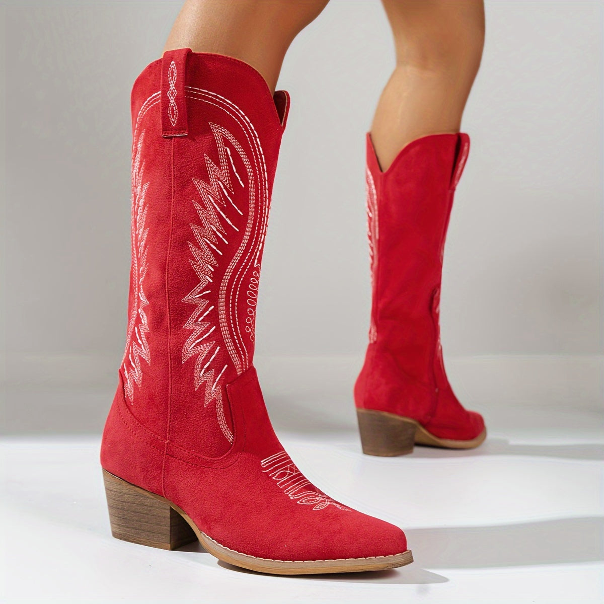Valentina | Cowboylaarzen met Stabiele en Comfortabele Blokhak