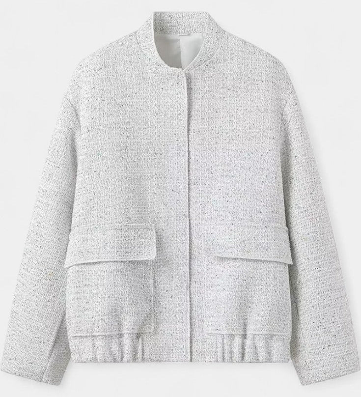 Alvera Textured Winter Jacket met Zakken