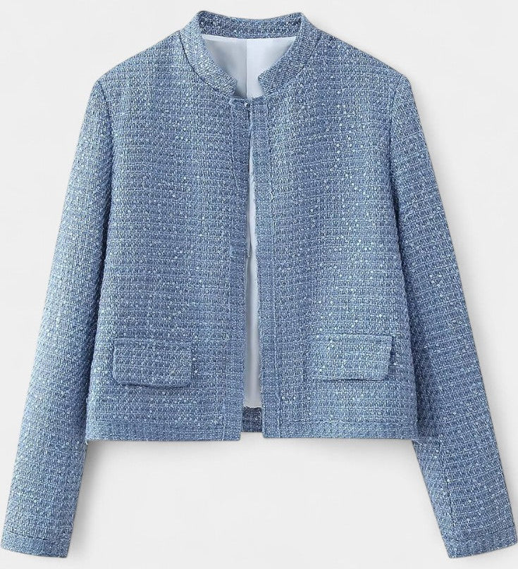Alvera Textured Winter Jacket met Zakken