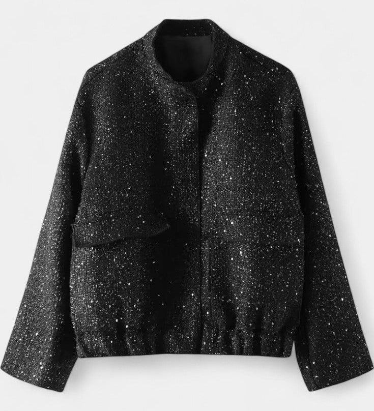 Alvera Textured Winter Jacket met Zakken