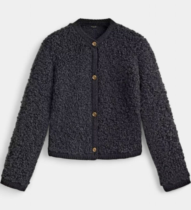 Chenda Korte Pluche Textuur Cardigan