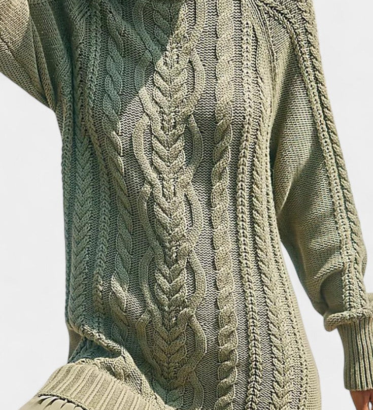 Daina Gedraaide Vorm Mini Tricot Jurk