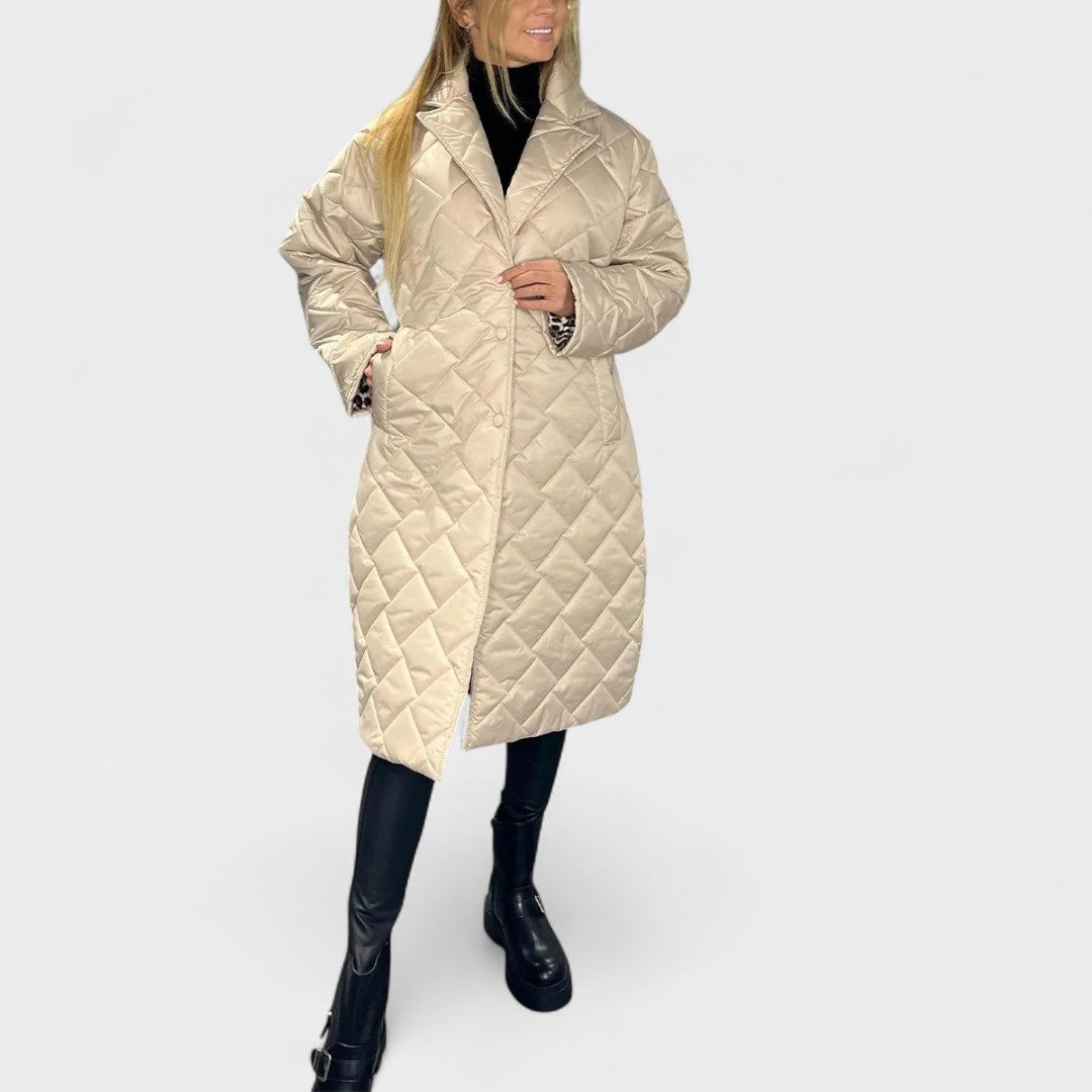 Isela™ | Reversible jas met elegante luipaardvoering
