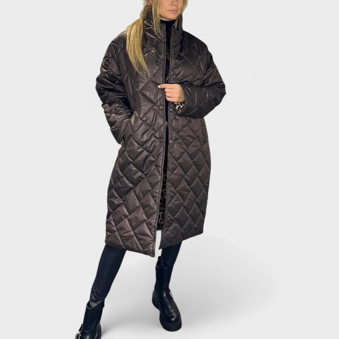 Isela™ | Reversible jas met elegante luipaardvoering