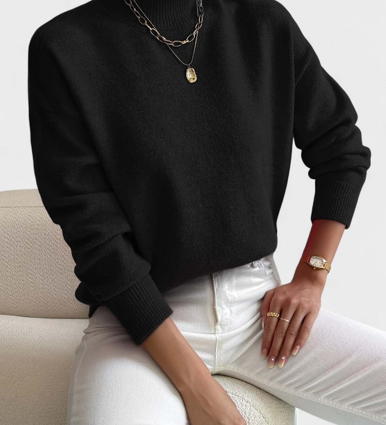 Petra™ | Elegante Hoge Hals Trui