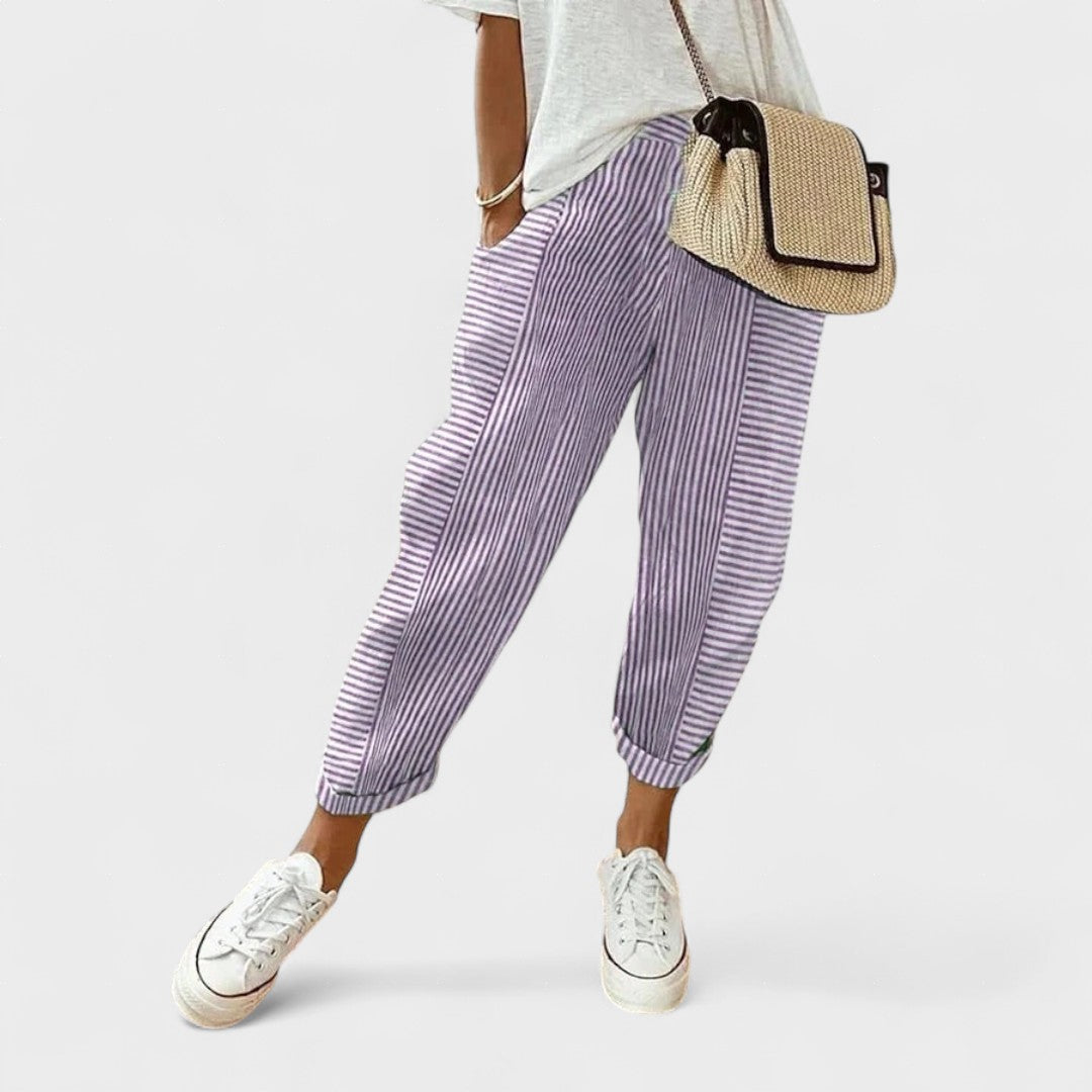 Lucía™ | Stijlvolle Gestreepte Broek