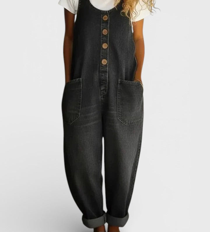 Alba™ | Vintage Denim Jumpsuit