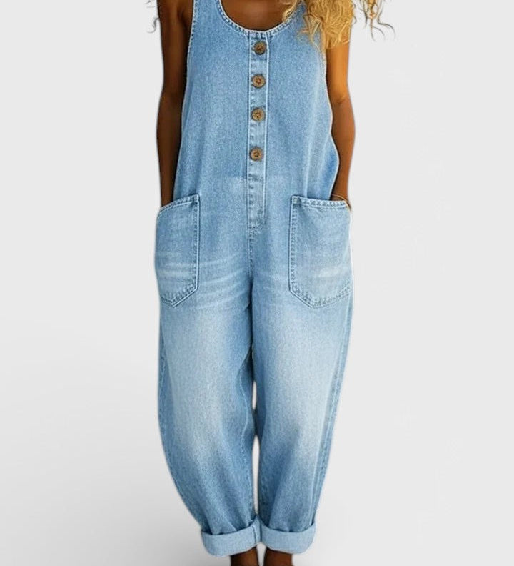 Alba™ | Vintage Denim Jumpsuit
